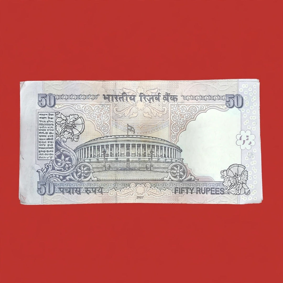 Rs 50 Old Packet Parliament Governor Y V Reddy Unc Condition 100 note - Collection Bazzar