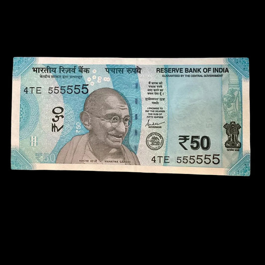 Rs 50 all 555555 solid number governor saktikant das rare collectible - Collection Bazzar