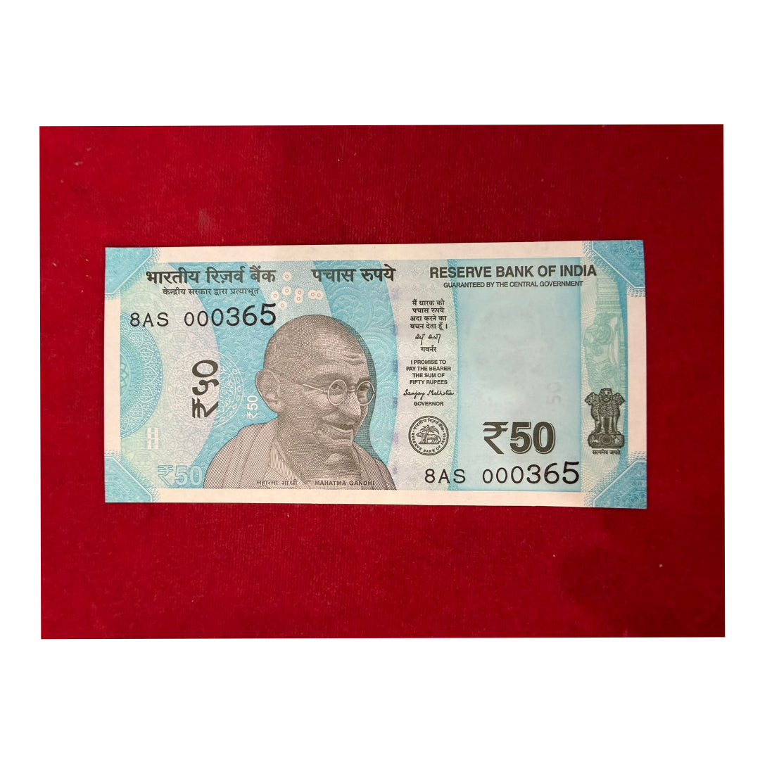 Rs 50 note 000365 days in a year 365 collectible - Collection Bazzar