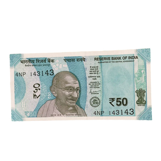 Rs 50 note 143143 I love you number - Collection Bazzar