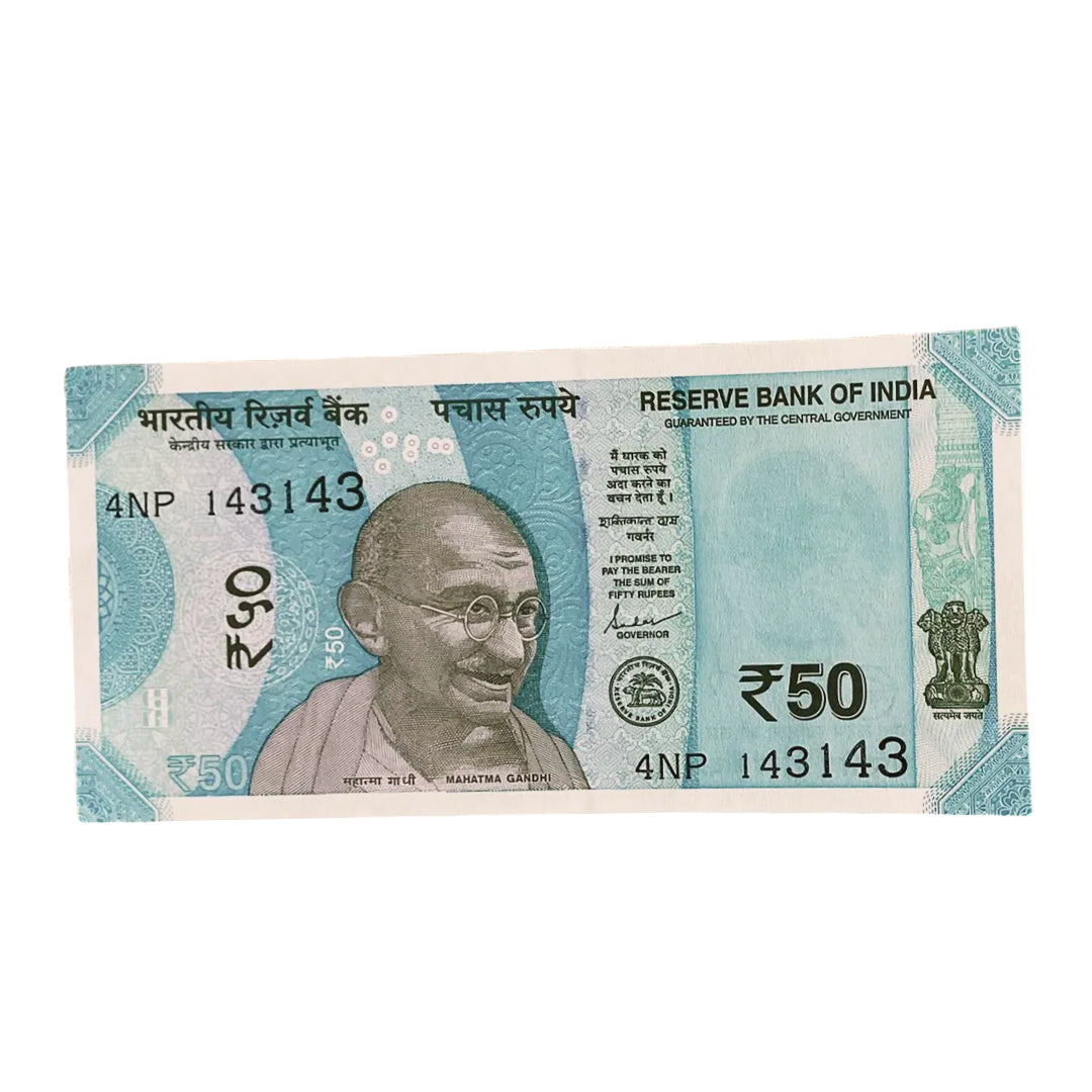 Rs 50 note 143143 I love you number - Collection Bazzar