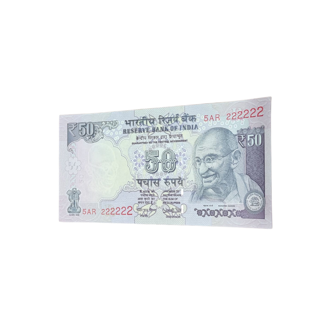 Rs 50 all 222222 solid number 