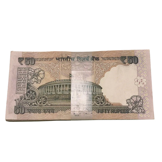 Rs 50 old Bismilla rahim number 786001-100 serial packet Rare unc - Collection Bazzar