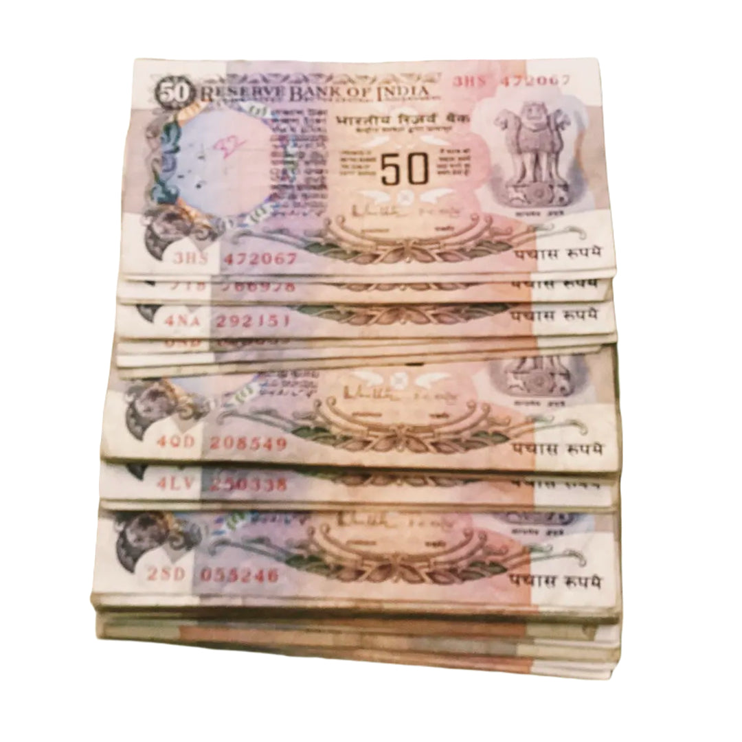Rs 50 old notes governor r n malhotra as per condition - Collection Bazzar