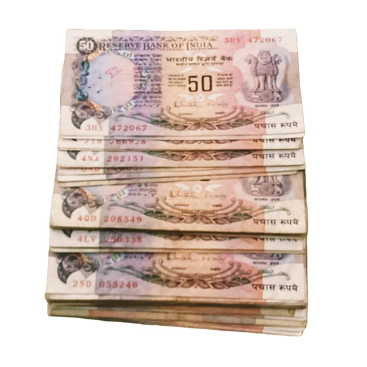 Rs 50 old notes governor r n malhotra as per condition - Collection Bazzar