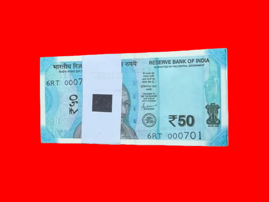 Rs 50 serial packet 000701 with 000786 bismillah holy number - Collection Bazzar