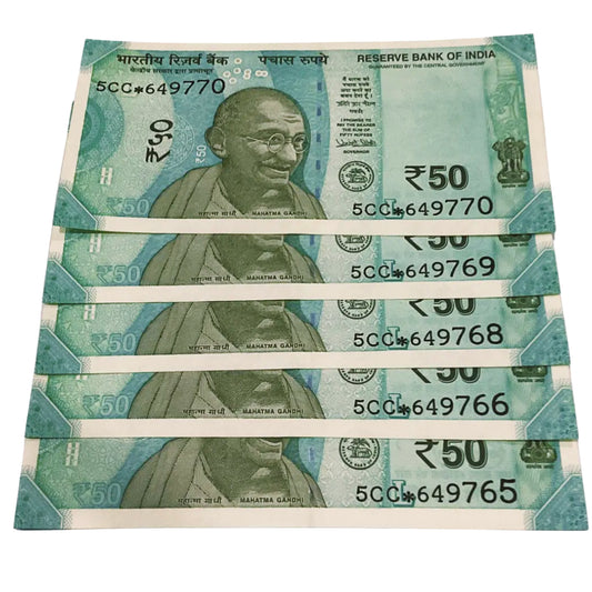 Rs 50 star note prefix 5CC governor urjit patel rare collectible - Collection Bazzar