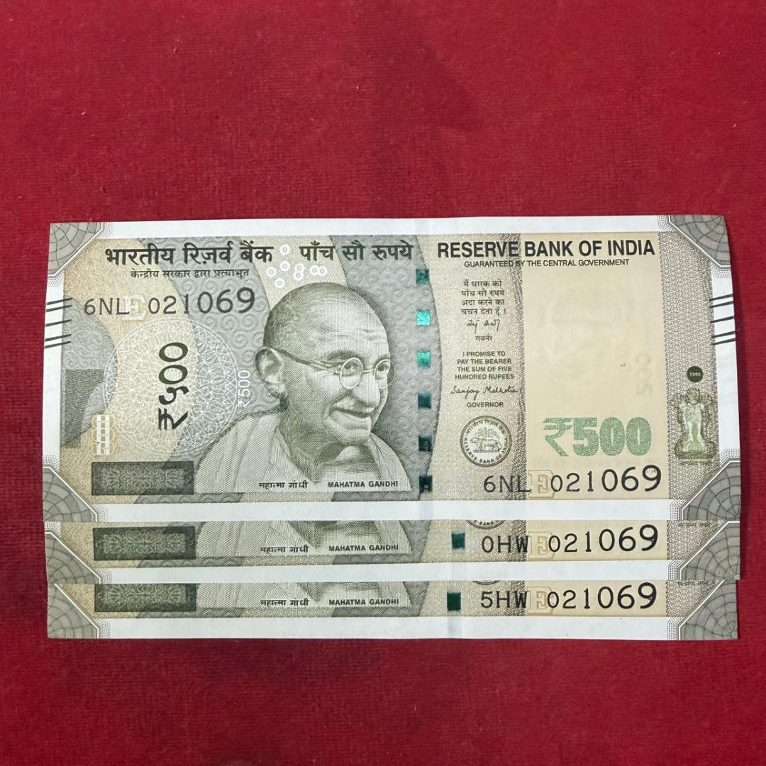 Rs 500 Birthday & Anivarsary Note Gandhi Jayanti 021069 Each Note Price - Collection Bazzar