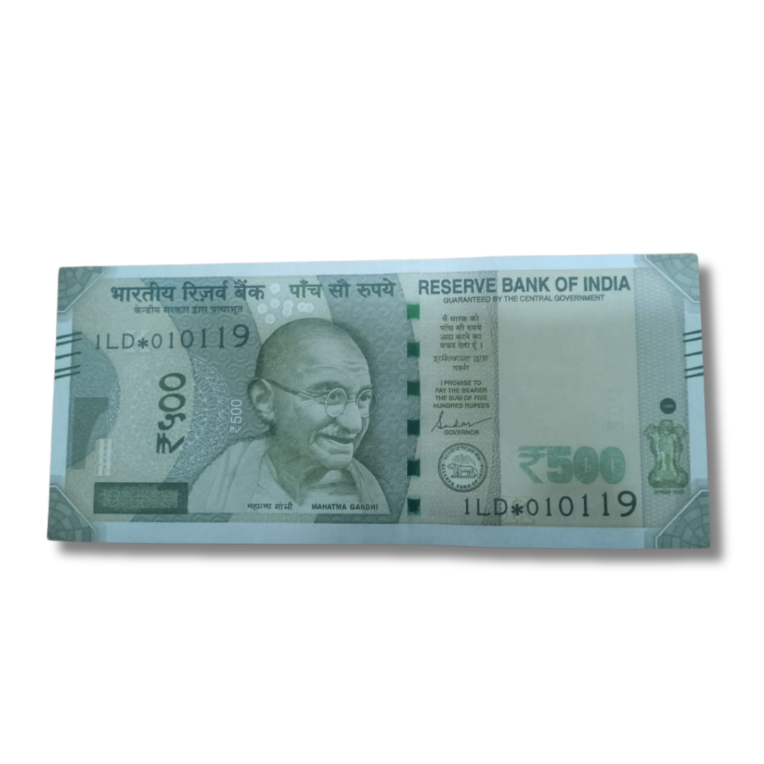 Rs 500 Birthday Star 01.01.19 Governor Shaktikant Das UNC Condition - Collection Bazzar