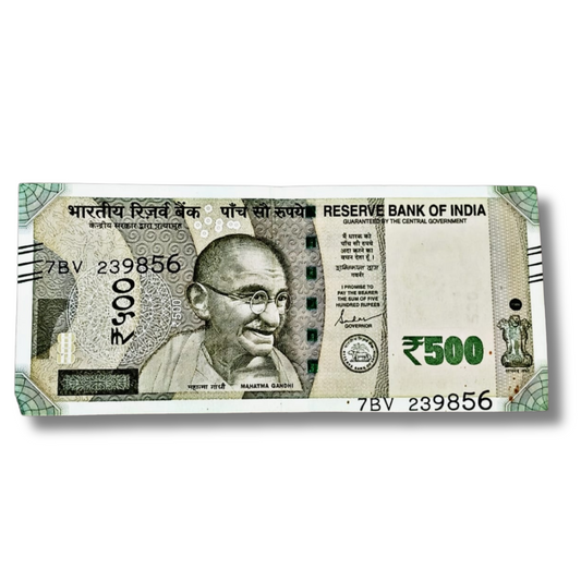 Rs 500 Note One Side Sifted Number Misprint Error Note As Per Condition - Collection Bazzar
