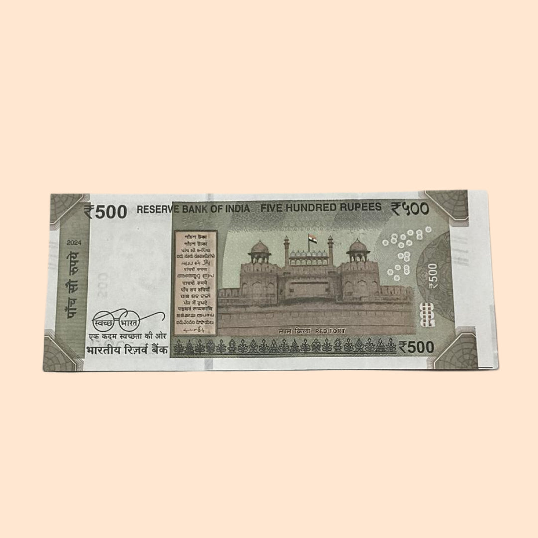 Rs 500 Note Error or Misprint Serial 206999 | Extra Paper Rare Collectible - Collection Bazzar