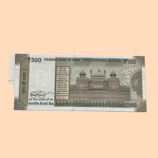 Rs 500 Note Error or Misprint Serial 705200 | Extra Paper Rare Collectible - Collection Bazzar