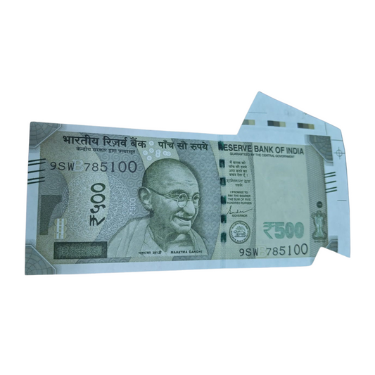 Rs 500 Extra Paper Big Error 785100 Governor Shaktikant Das UNC Condition - Collection Bazzar