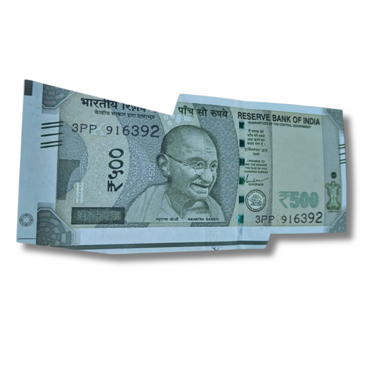 Rs 500 New 916392 Butter Fly Type Extra Paper Error Governor Shaktikant Das UNC Condition - Collection Bazzar