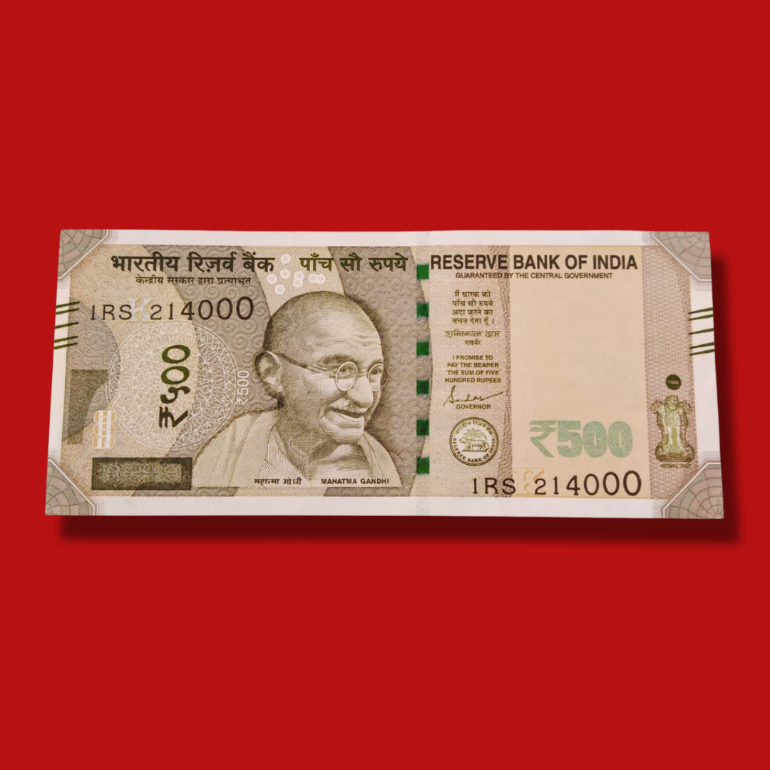 Rs 500 Note 214000 Jai shree Ram Number Religious Rare - Collection Bazzar