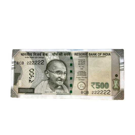 Rs 500 all 222222 solid number governor sanjay malhotra  rare collectible - Collection Bazzar