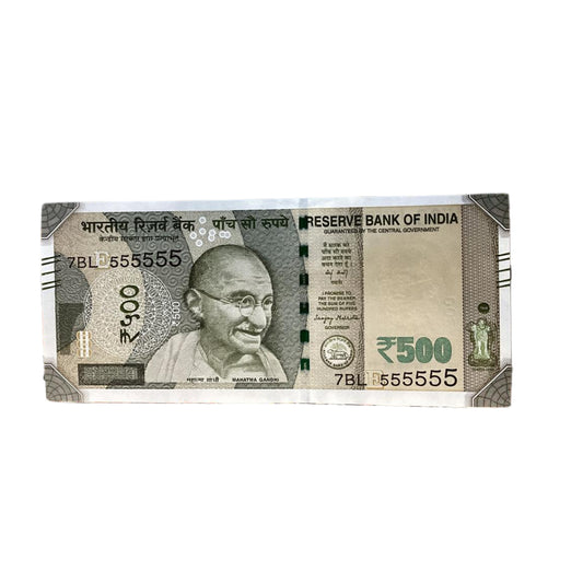 Rs 500 all 555555 solid number governor sanjay malhotra rare collectible - Collection Bazzar