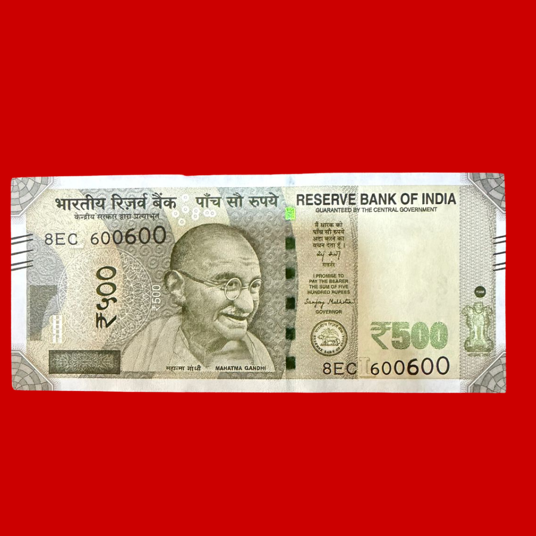 Rs 500 Note 600600 Doubling Number Collectible - Collection Bazzar