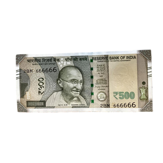 Rs 500 all 666666 solid number governor sanjay malhotra rare collectible - Collection Bazzar