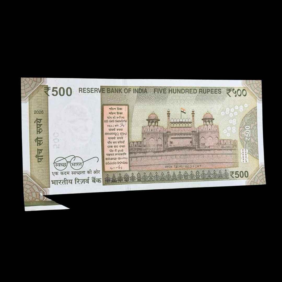 Rs 500 Note Error & Misprint Extra Paper at Bottom 302000 Rare - Collection Bazzar