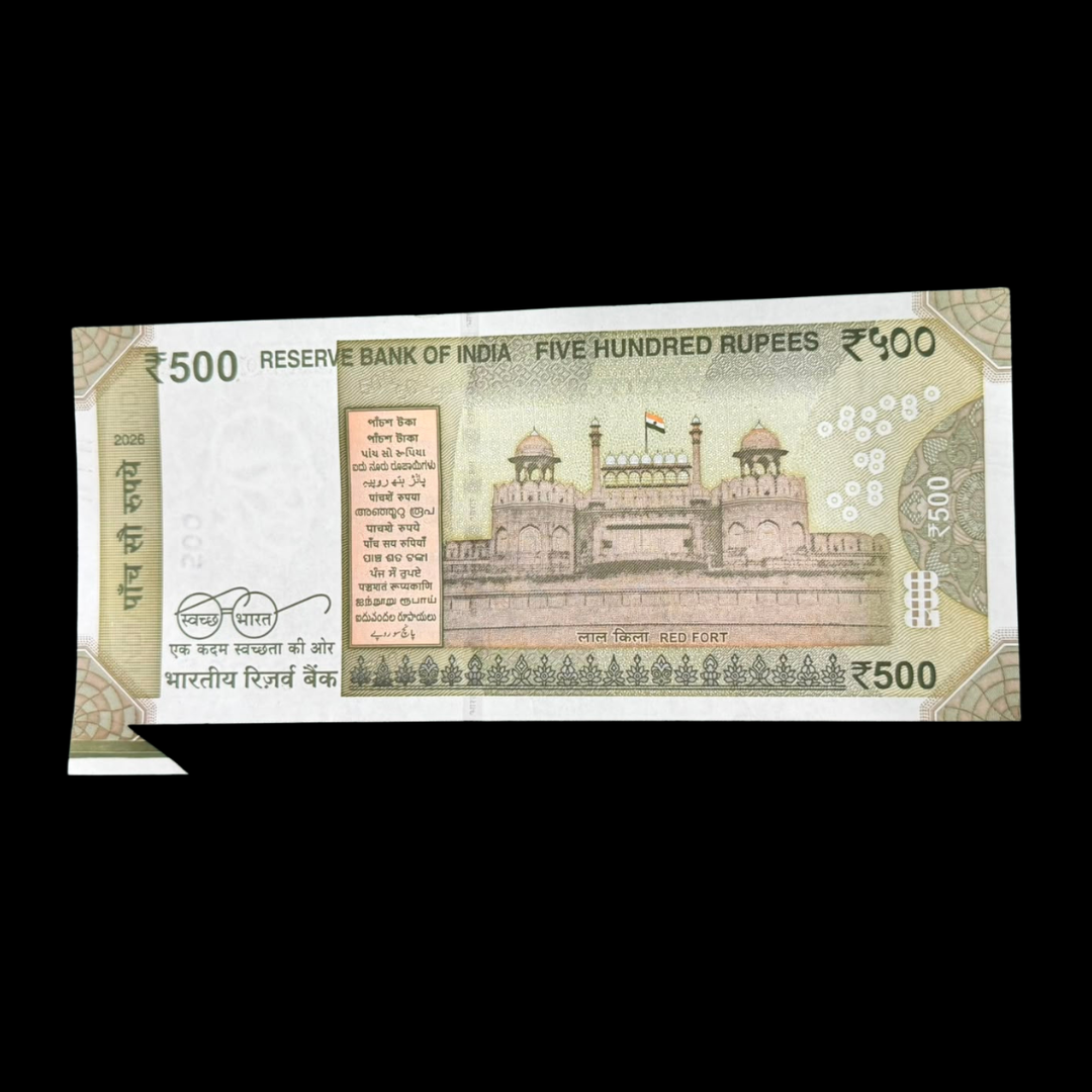 Rs 500 Note Error & Misprint Extra Paper at Bottom 552000 Rare - Collection Bazzar