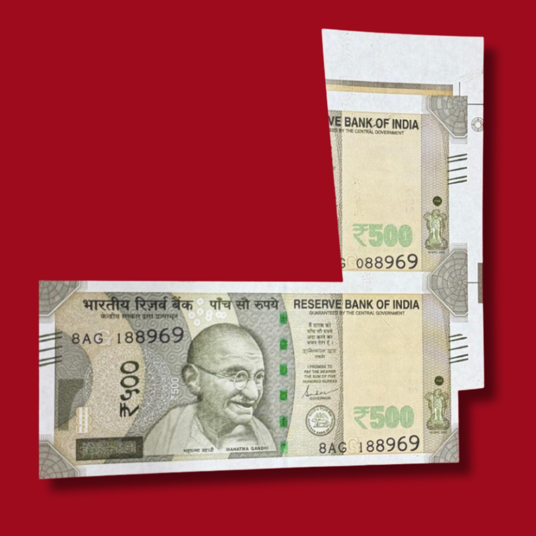 Rs 500 Note Extra Huge Paper Extremely Rare GEM UNC - Collection Bazzar