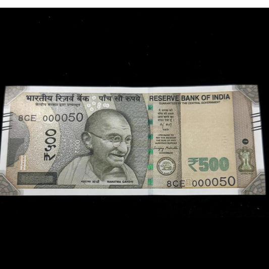 Rs 500 Note Lower Number 000050  Governor Sanjay Malhotra - Collection Bazzar