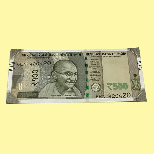 Rs 500 Note Serial 420420 Doubling Chor Number