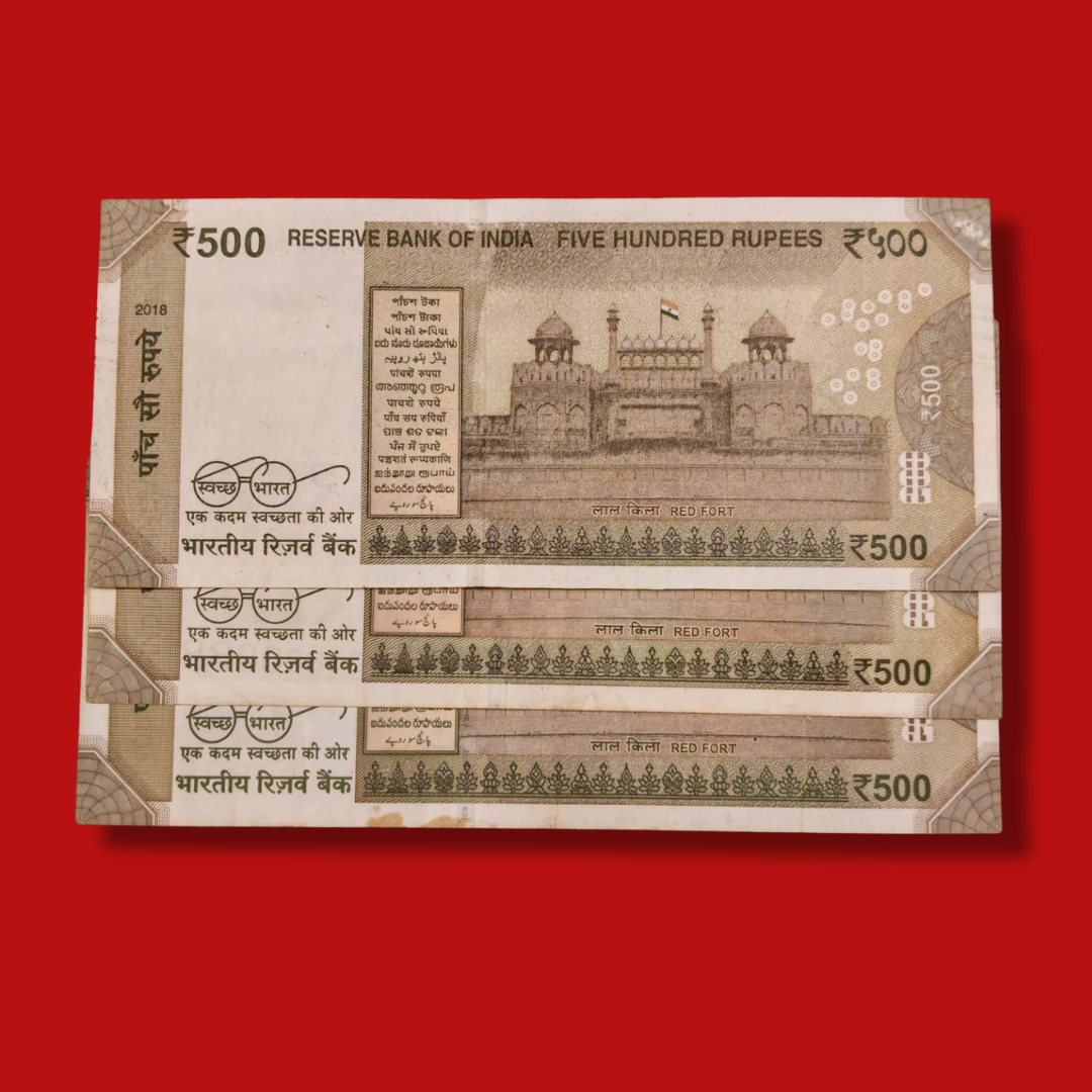 Rs 500 Note Solid Numbers 888888 each note price manitou Fancy Number Rare - Collection Bazzar