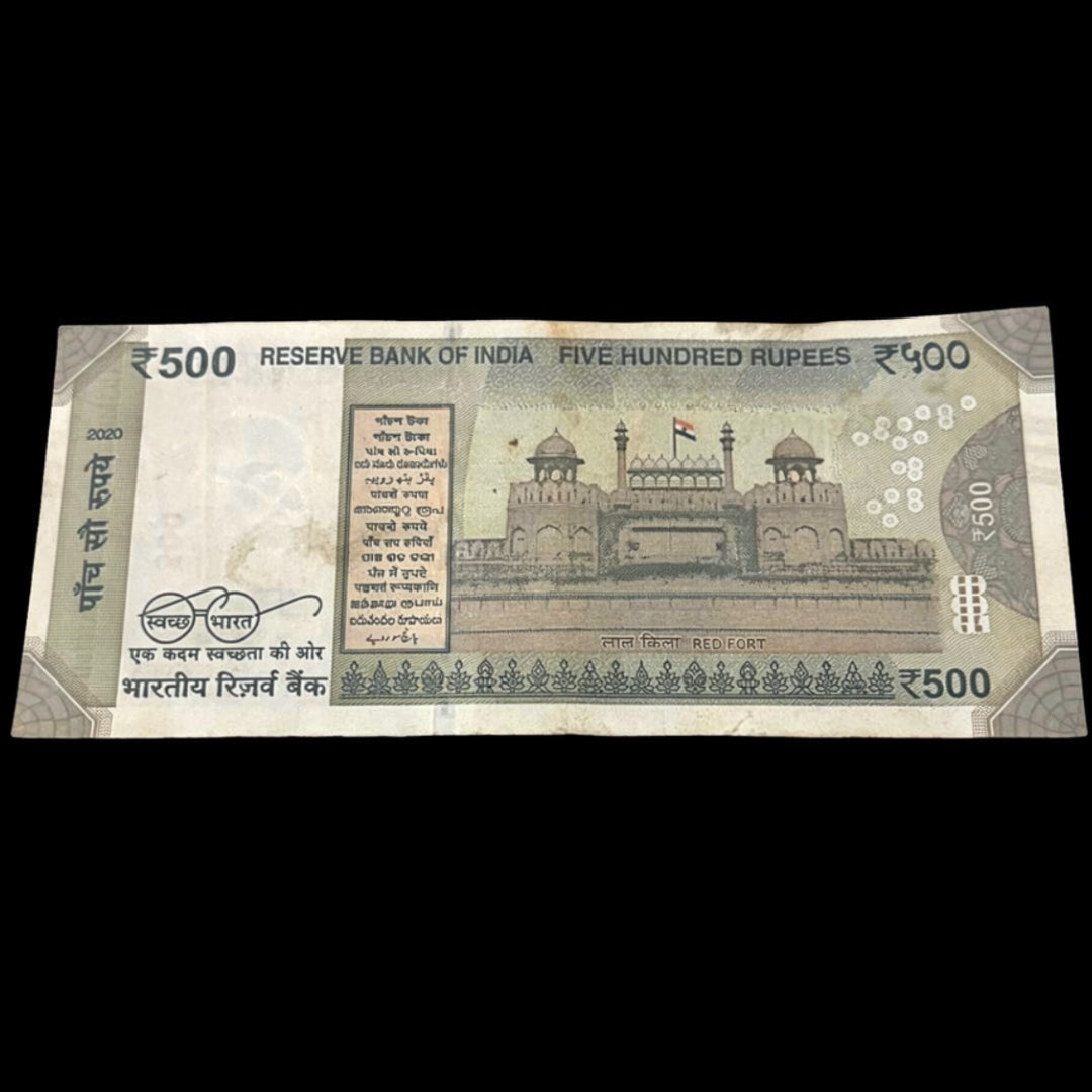 Rs 500 Note Straight Ladder 123456 Governor Shaktikant Das - Collection Bazzar