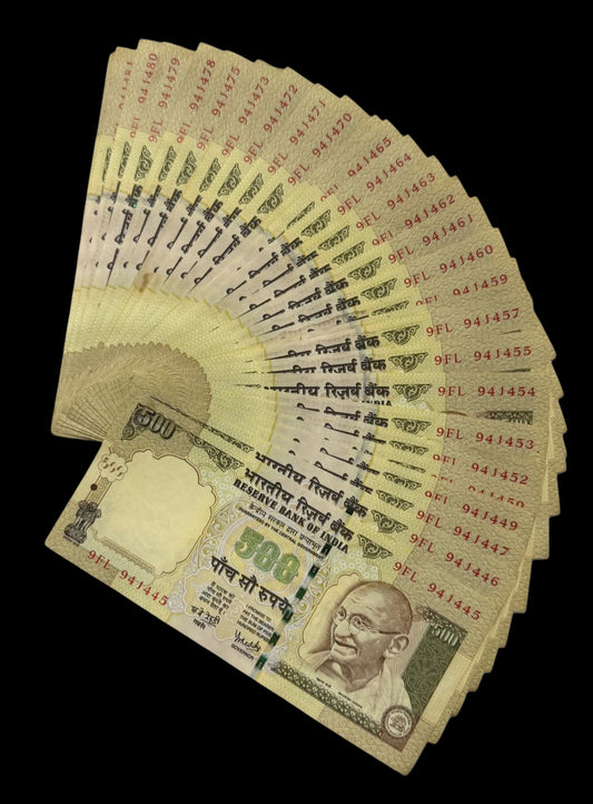 500/- OLD ISSUE 2007 Y V REDDY 10 pis lot  NOTES
Extremely rare limited stock - Collection Bazzar