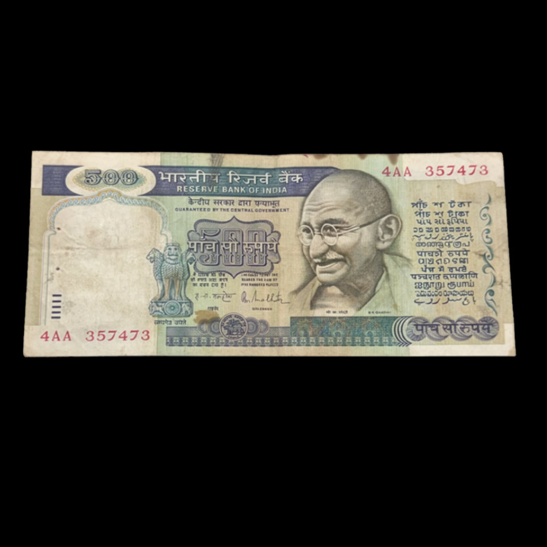 Rs 500 Old Dandi Yatra  Note Governor R N Malhotra Collectible - Collection Bazzar