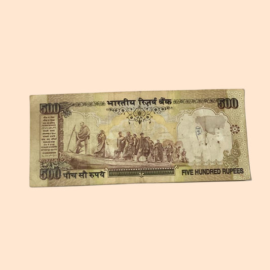 Rs 500 Note old Error or Misprint Serial 509119 | Printing Error Number Rare Collectible - Collection Bazzar
