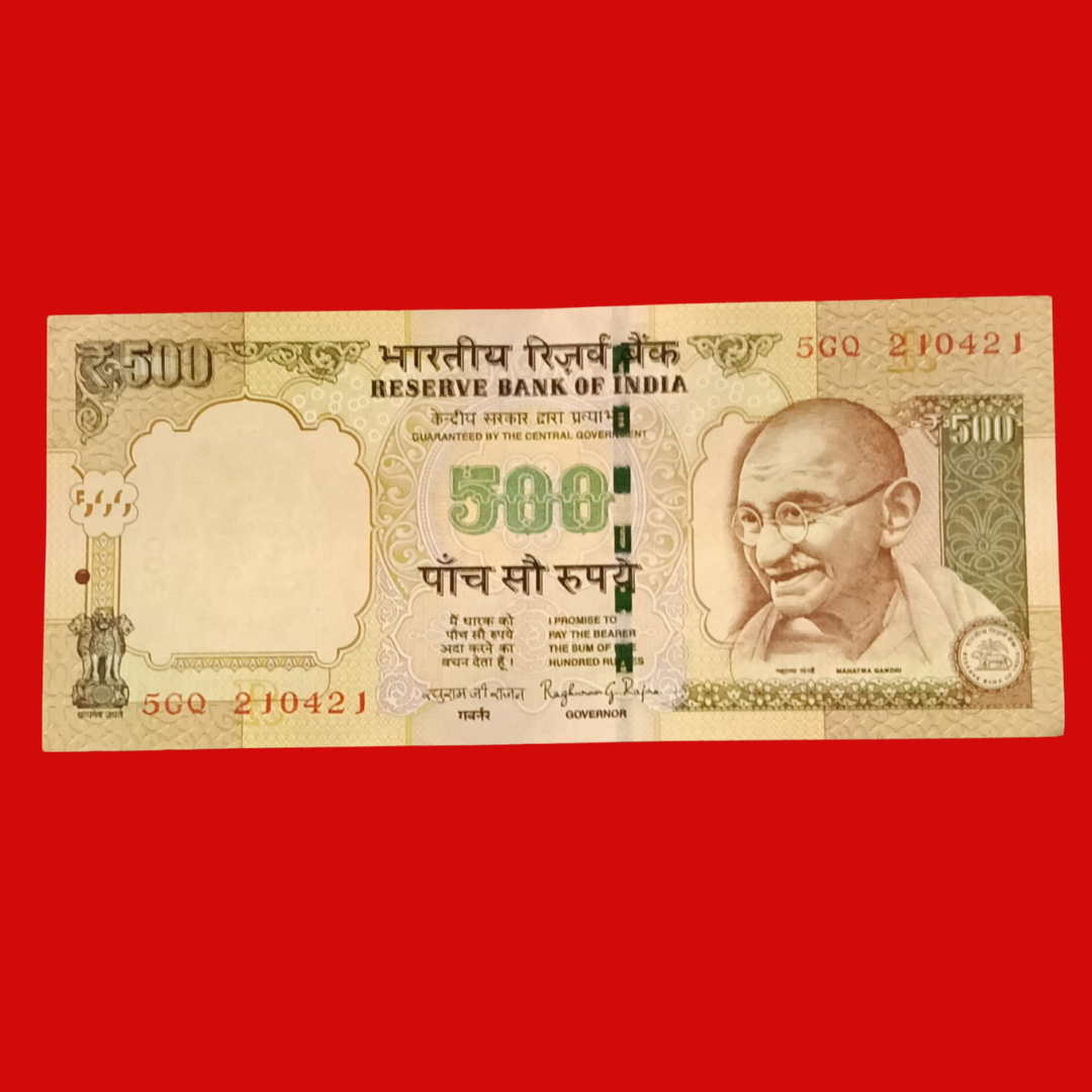 Rs 500 Old Note Birthday Number 210421 Gov Raghuram Rajan - Collection Bazzar