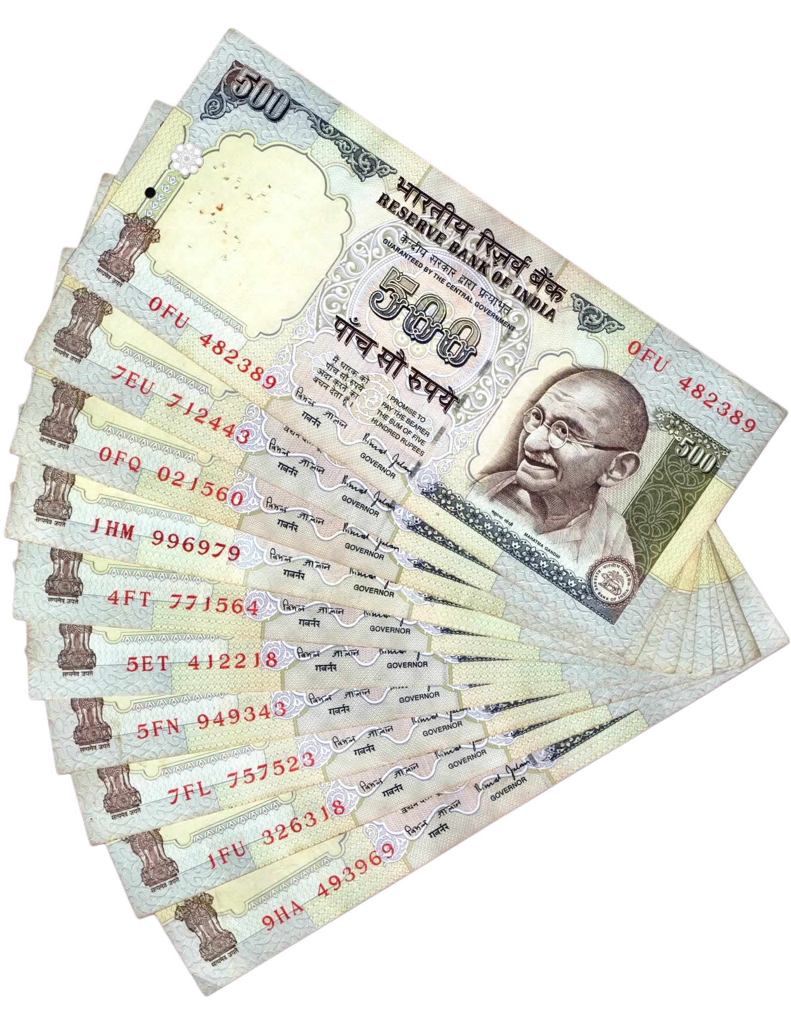 Rs 500 Note Grey - All silver thred For Excellent Grade Each as low as  10pcs lotIndianbanknotes - Collection Bazzar
