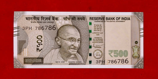 Rs 500 Repeater Fancy Note 786786 | Rare & Lucky Serial - Collection Bazzar