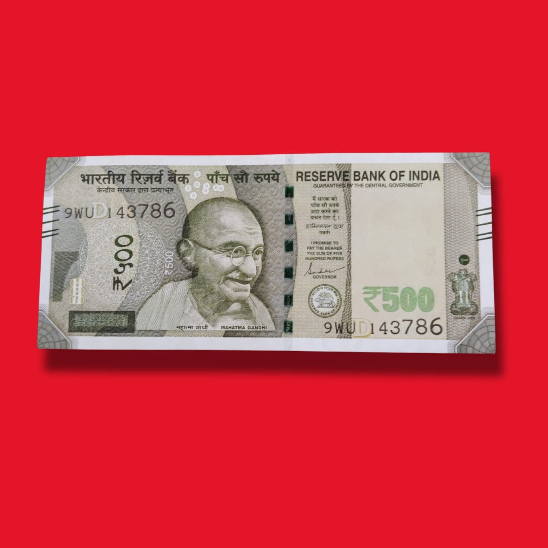 Rs 500 S Note 143786 Fancy 143 I Love You Lucky 786 Ending Collectible - Collection Bazzar
