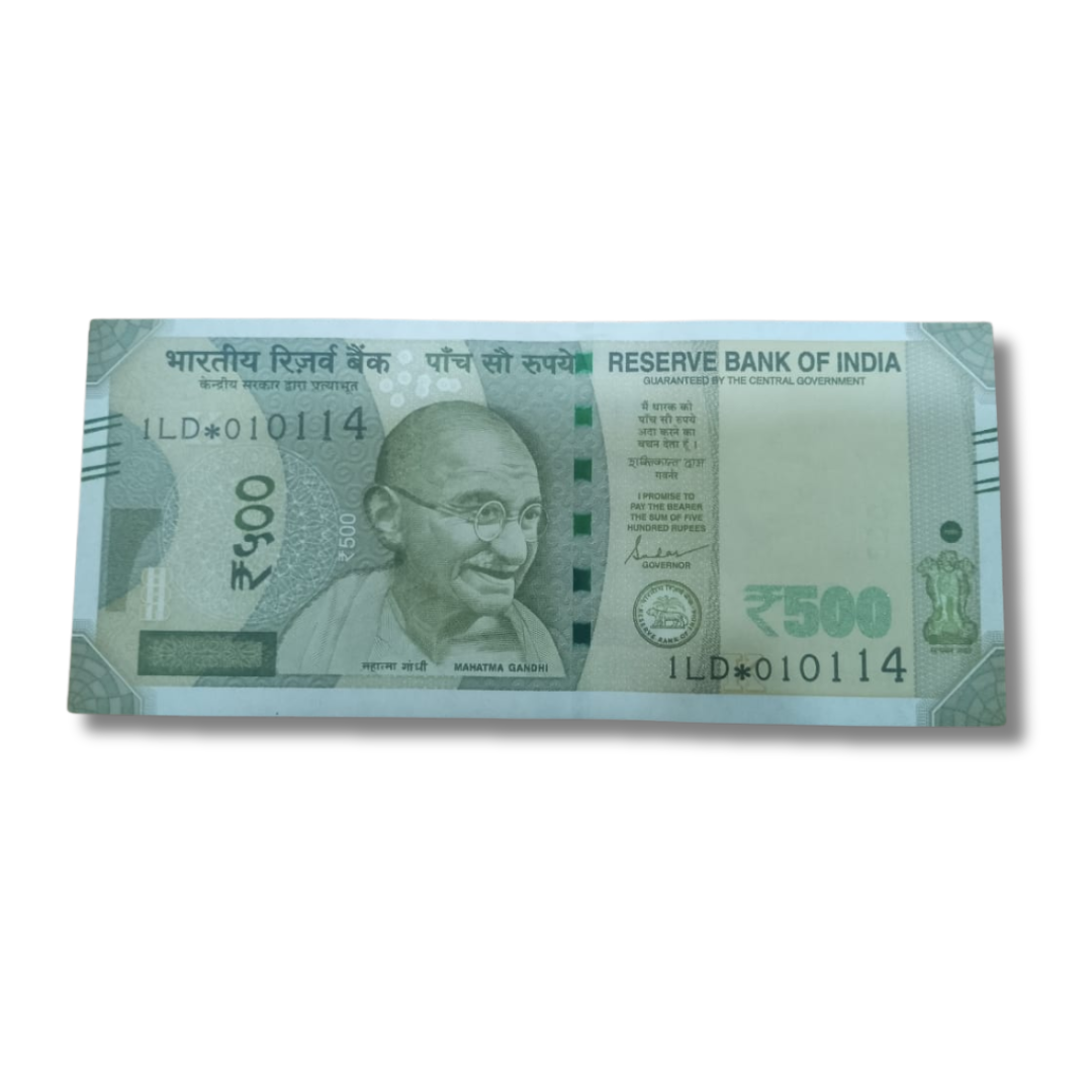 Rs 500 Star Birthday 01.01.14 Governor Shaktikant Das UNC Condition - Collection Bazzar