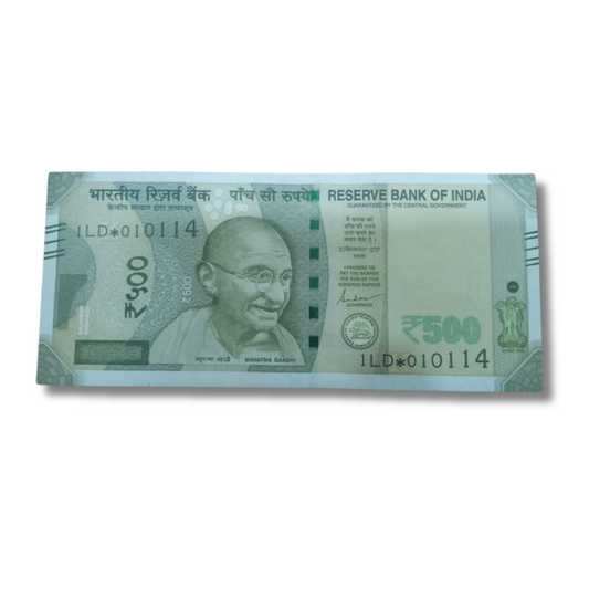 Rs 500 Star Birthday 01.01.14 Governor Shaktikant Das UNC Condition - Collection Bazzar