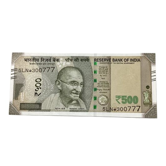 Rs 500 Star Note 300777 fancy New Series  Collectible - Collection Bazzar