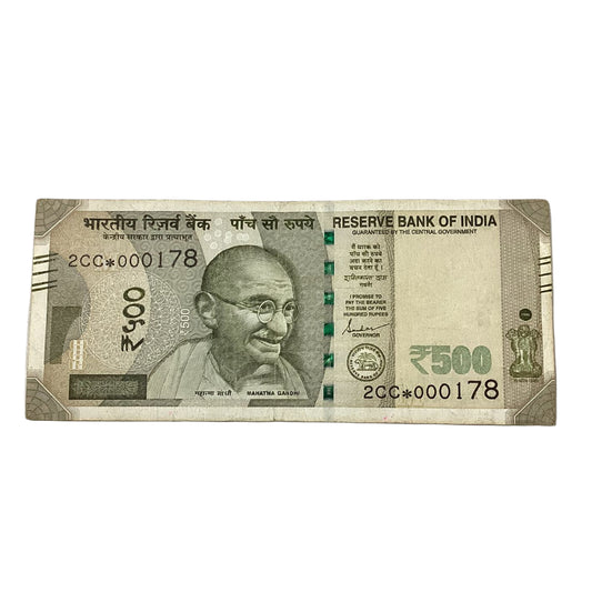 Rs 500 Star Note 000178 fancy New Series  Collectible - Collection Bazzar