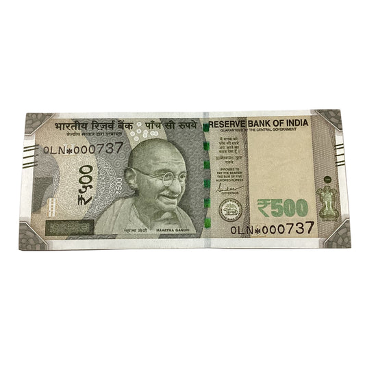 Rs 500 Star Note 000737  New Series  Collectible - Collection Bazzar