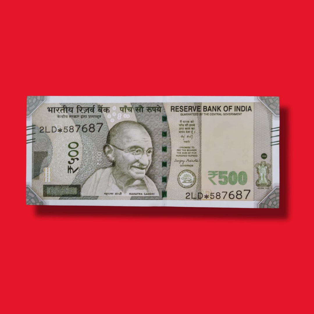 Rs 500 Star Note 2LD★587687 Ending Reverse 786 Holy Number - Collection Bazzar