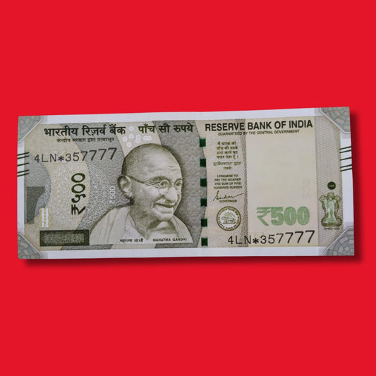 Rs 500 Star Note 4LN★357777 Fancy Ending 7777 Collectible - Collection Bazzar