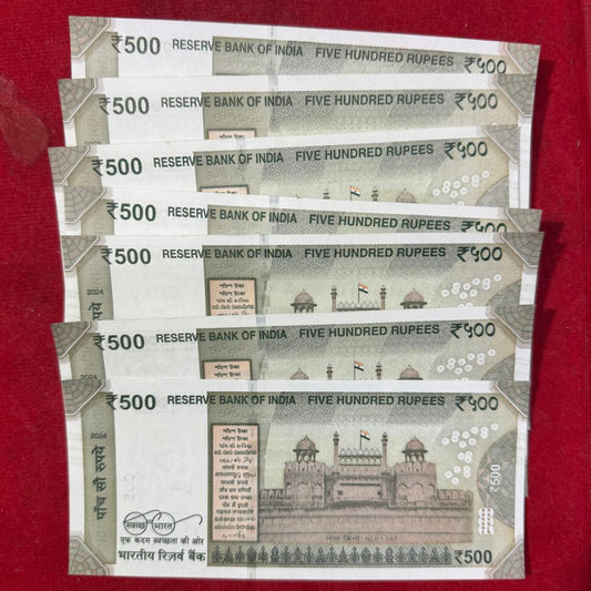 Rs 500 Star Note Each Note Price Mention Rare Item - Collection Bazzar