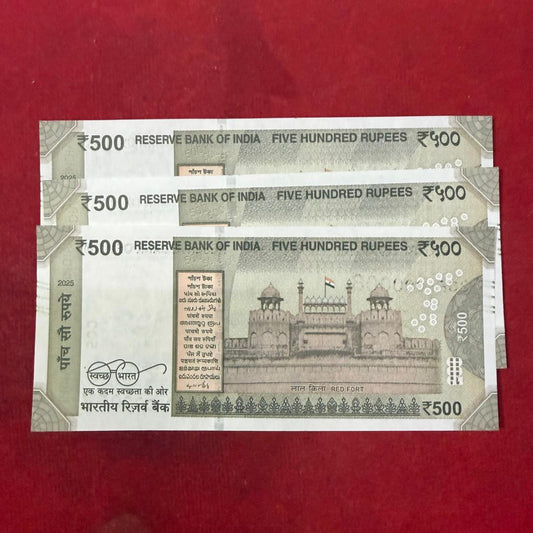 Rs 500 Star Notes XX9999 Ending 4 Times 9 Each Note Price Mention - Collection Bazzar