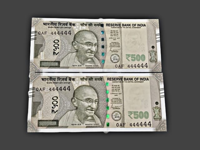Rs 500 all 444444 solid number governor shaktikant das rare collectible - Collection Bazzar