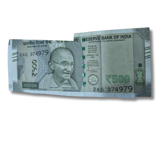 Rs 500 extra paper error 374979 unc condition - Collection Bazzar