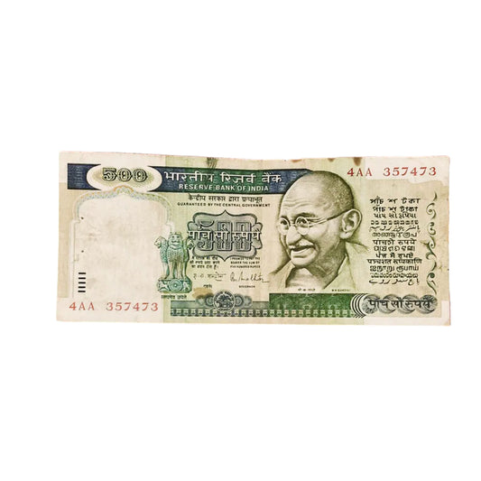 Rs 500 note 357473 governor r n malhotra rare collectible - Collection Bazzar
