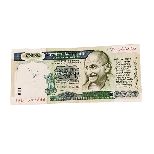 Rs 500 note 583846 governor r n malhotra rare collectible - Collection Bazzar